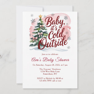 Invitación Bebé, hace frío fuera ducha de bebé de invierno 