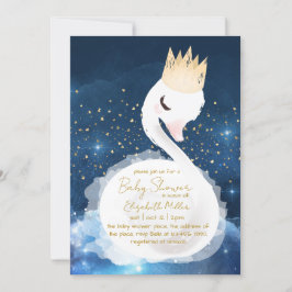 Invitación Bebé inspirador de cisne amoroso
