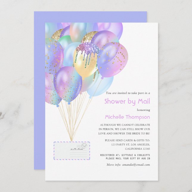 Invitación Bebé iris irlandés o ducha de novia por correo (Anverso / Reverso)