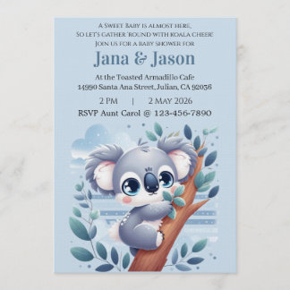 Invitación Bebé Koala Dulce