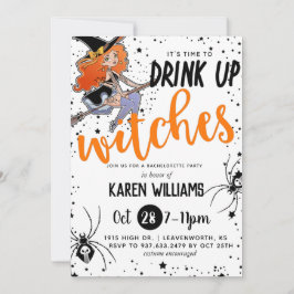 Invitación Bebe las brujas Halloween Bachelorette Party