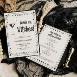 Invitación Bebe las brujas Halloween Bachelorette Party Invi