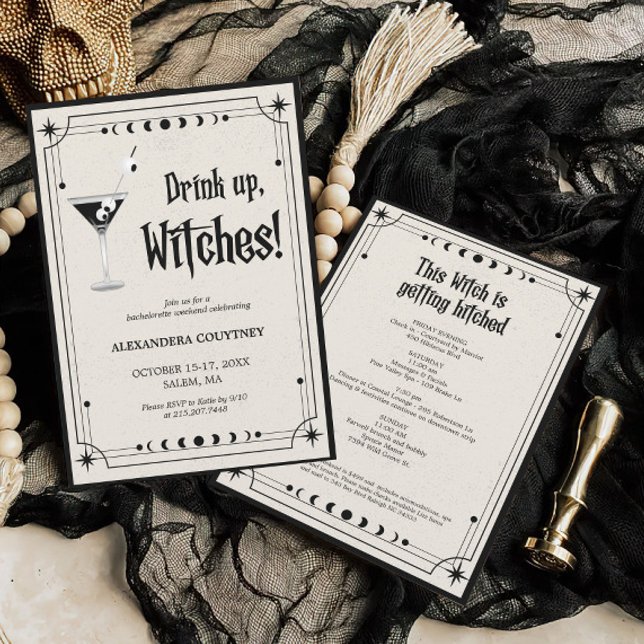 Invitación Bebe las brujas Halloween Bachelorette Party Invi (Subido por el creador)