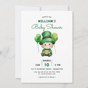 Invitación Bebé Leprechaun