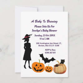 Invitación Bebé lindo elabora Baby Shower de calabaza de bruj