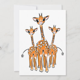 Invitación Bebé lindo Giraffe, animales de safari