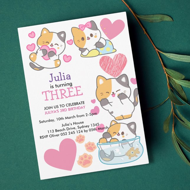 Invitación Bebé lindo, niña de 3 años (Subido por el creador)