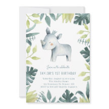 Bebé lindo Rhinoceros Niños de la Jungla Tropical