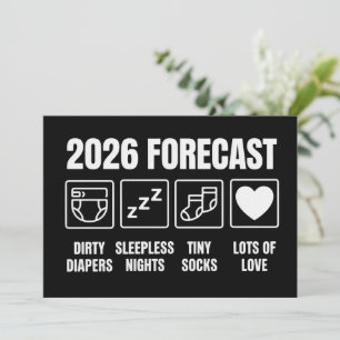 Invitación Bebé Llegando Pronto Pronóstico 2026 Fiesta de Beb