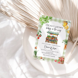 Invitación Bebé Local en Camino – Tema de Granja Rústica