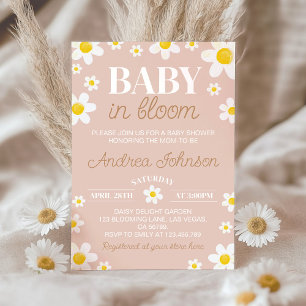 Invitación Bebé margarita en el Baby Shower de Bloom Boho