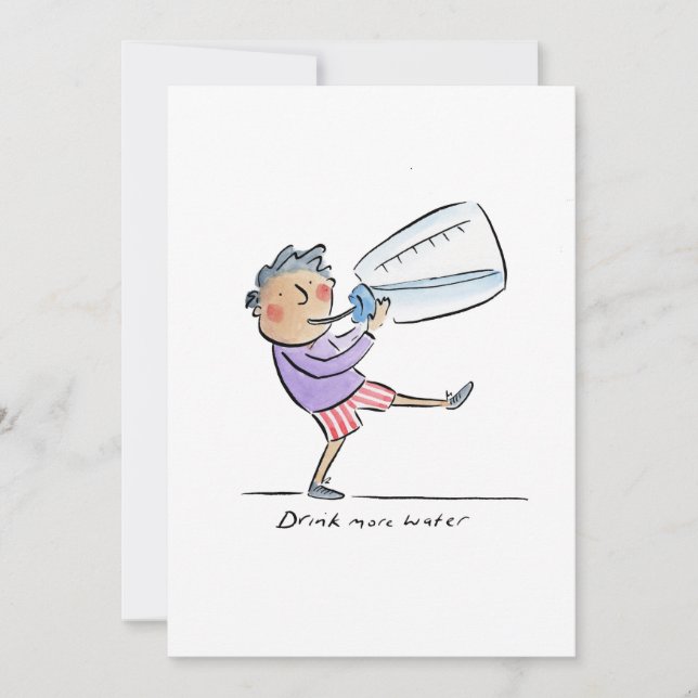 Invitación Bebe más agua (Anverso)