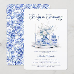 Invitación Bebé masticando a un Fiesta de té de Chinnosserie 
