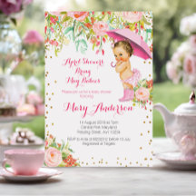 Bebé mexicano florido April Showers Baby Shower