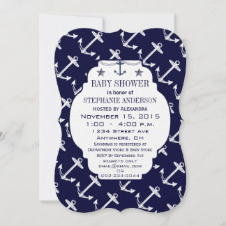 Invitación Bebé moderno con ducha náutica
