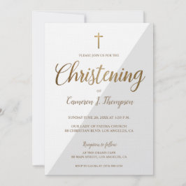 Invitación Bebé moderno de oro blanco gris