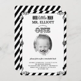 Invitación Bebé Mustache Primer Fiesta de cumpleaños Invitaci