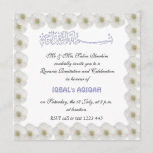 Invitación Bebé musulmán Aqiqah