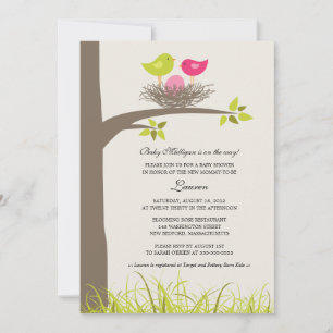 Invitación Bebé Nest Baby Girl Shower