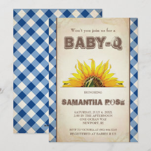 Invitación Bebé Neutral Baby Shower, BBQ Baby Q Invita