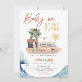 Invitación Bebé neutral de género en Baby Shower a bordo