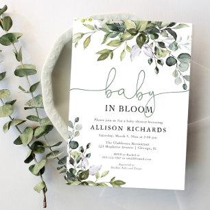 Invitación Bebé neutral de género en ducha de bebé de vegetac