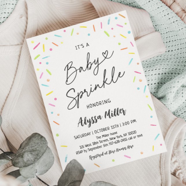 Invitación Bebé neutral rociado (Subido por el creador)