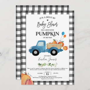 Invitación Bebé niño Calabaza Calabaza Cae Baby Shower