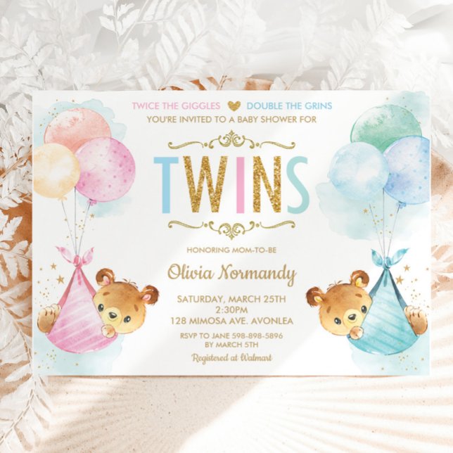 Invitación Bebé niño Teddy Bears Baby Shower (Subido por el creador)