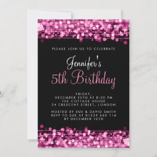 Invitación Bebé/niños Fiesta de cumpleaños espuma rosado