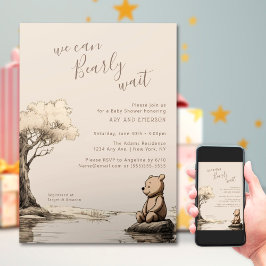 Invitación Bebé oso | Podemos Esperar Baby Shower