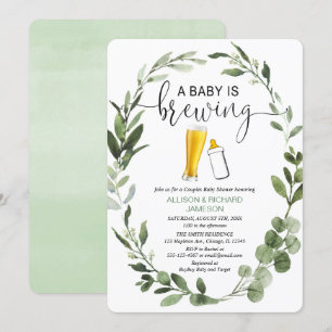 Invitación Bebé: Parejas verdes que se están preparando para