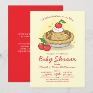 Invitación Bebé Pastelito de Cumpleaños de Cereza