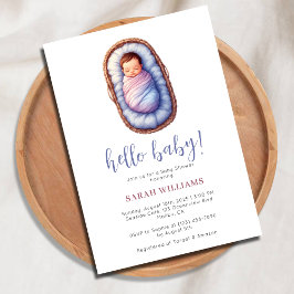 Invitación Bebé pequeño en Baby Shower neutral de género de c