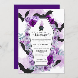 Invitación Bebé prepara Baby Shower de Halloween