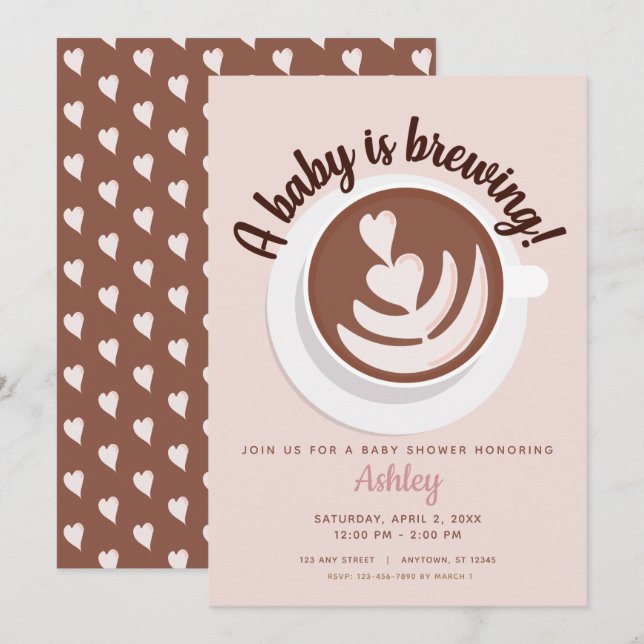 Invitación Bebé prepara café Brunch Baby Shower Sprinkle (Anverso / Reverso)