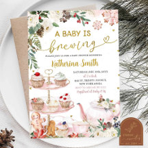Bebé prepara Navidades de invierno té Baby Shower