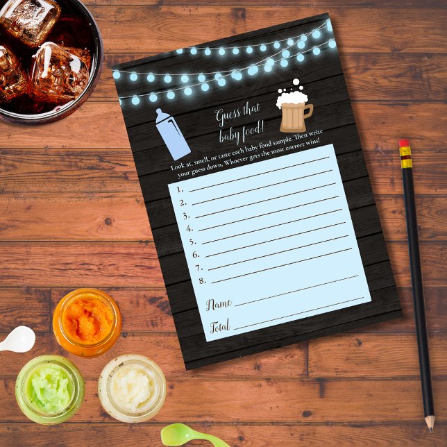 Invitación Bebé preparando azul adivina el juego de la ducha  (Subido por el creador)