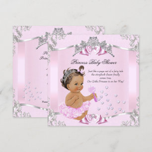 Invitación Bebe Princesa Bonita Ducha de Bebé Tutú Rosa Moren