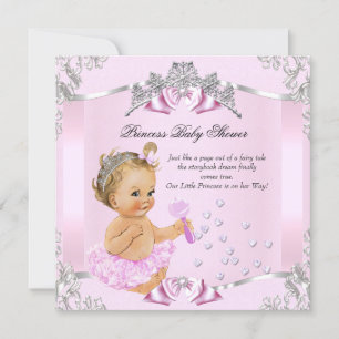 Invitación Bebé Princesa Encantadora Ducha de Bebé Tutú Rosa 