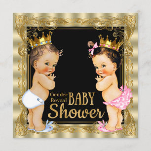 Invitación Bebé Príncipe o Princesa Revelación de Género Baby