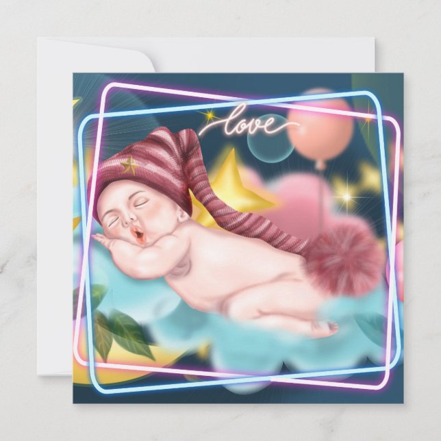 Invitación Bebé recién nacido (Anverso)