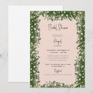 Invitación Bebé respira ducha de novia en Rubor