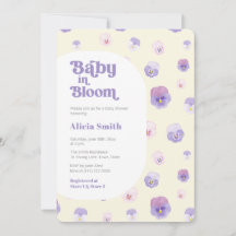 Bebé Retro En Bloom Sexo Baby Shower Neutral