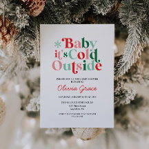 Bebé retro hace frío fuera de Baby Shower