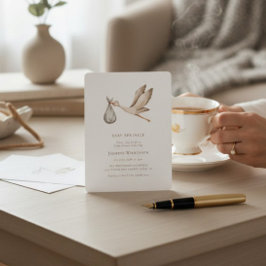 Invitación Bebé rociado mínimo acuarela ducha bebé