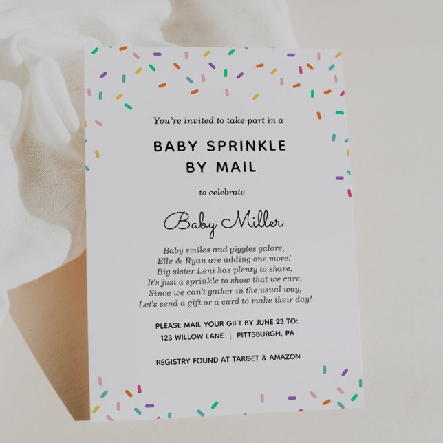 Invitación Bebé rociado por correo (Subido por el creador)