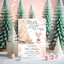 Bebé rosa bebé ciervo está frío fuera de Baby Show