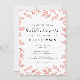 Invitación Bebé rosa con la fiesta de la bachillerato floral