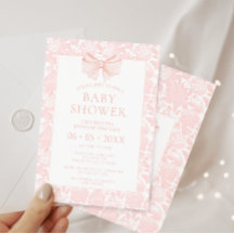 Bebé rosa pastel bohemio lindo ducha de bebé